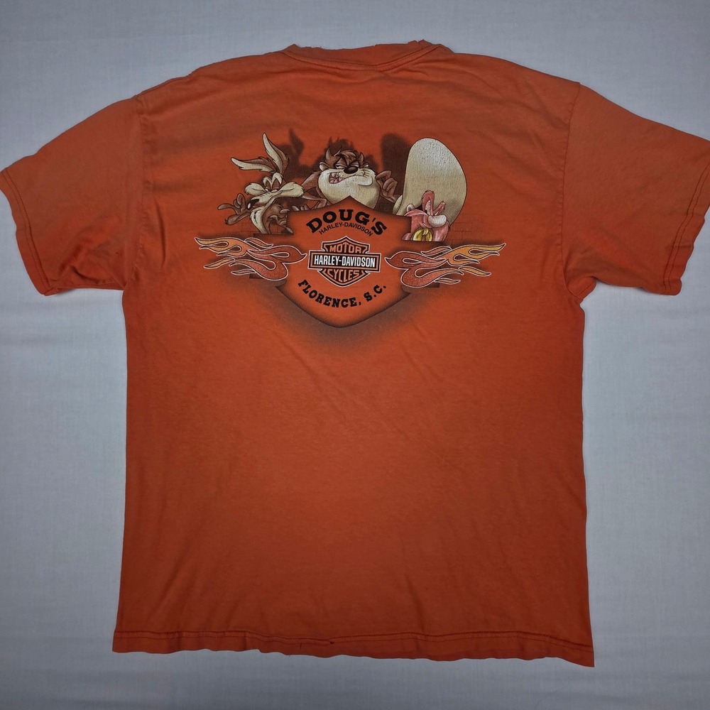 Harley-Davidson Looney Tunes Speedy Gonzales Graphic TShirt Mens L Orange Cotton - Picture 6 of 8